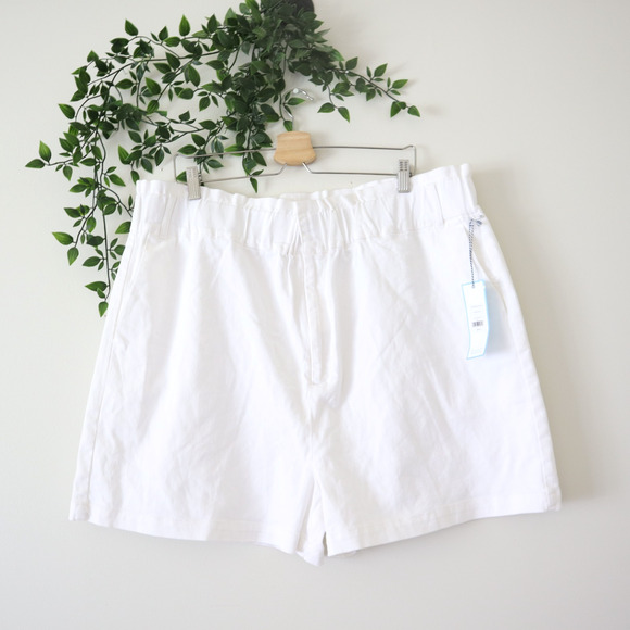 NEW Draper James RSVP Paperbag Shorts Size XXL White - Picture 1 of 4